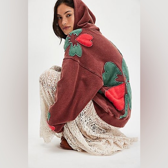 We The Free Tops - We The Free It's A Vibe Flowers Hoodie Size M NWT